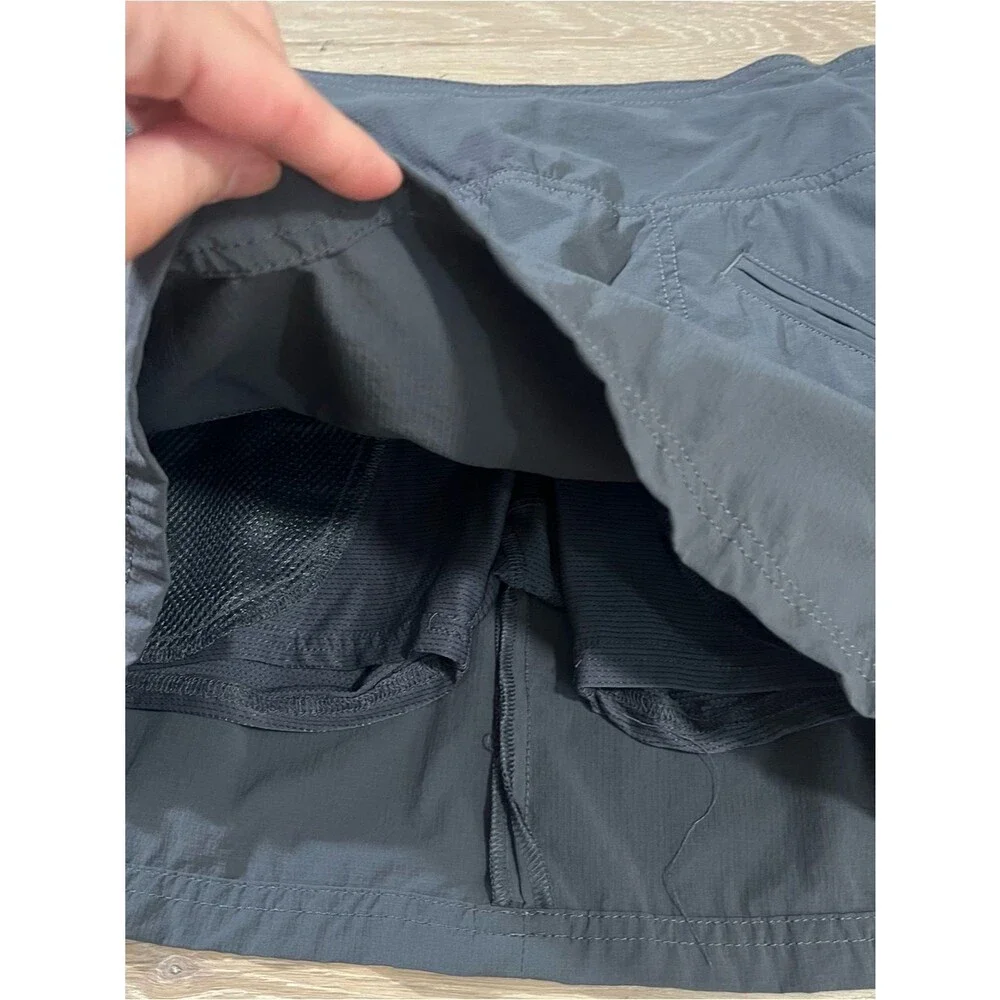 Athleta Womens Cinch Ripstop Hiking Skort Asphalt Gray Size 0
